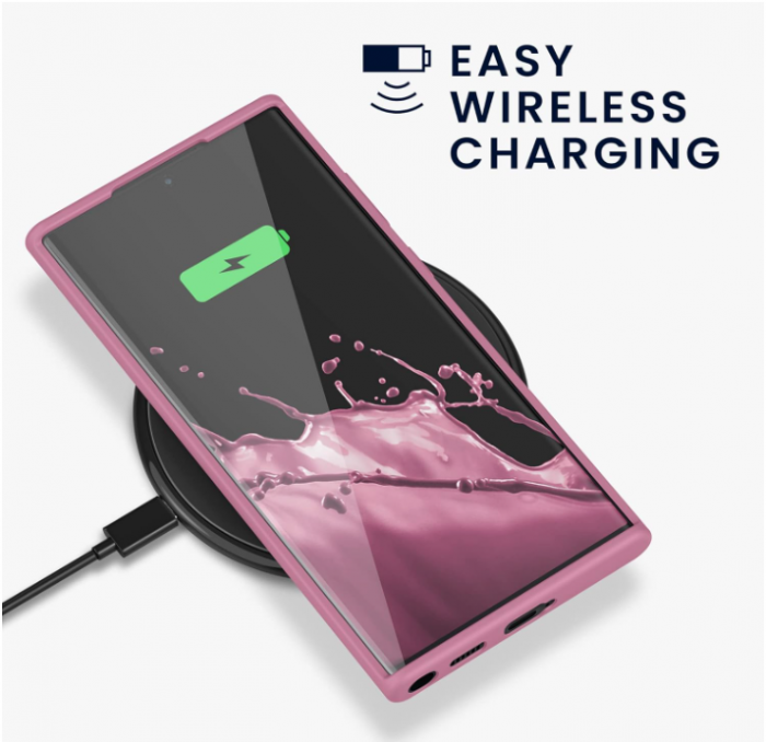 Husa din silicon kwmobile pentru Samsung Galaxy S22 Ultra, Roz [6]