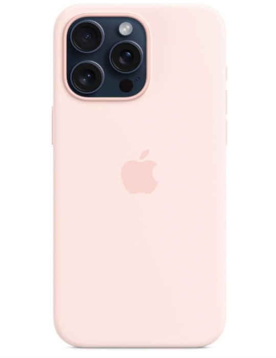 Husă din silicon pentru Apple iPhone 15 Pro Max cu MagSafe, roz deschis [3]