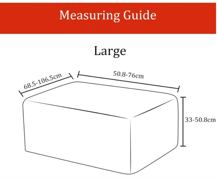 Husă dreptunghiulară pentru taburet din catifea Cutefly, Maro [6]