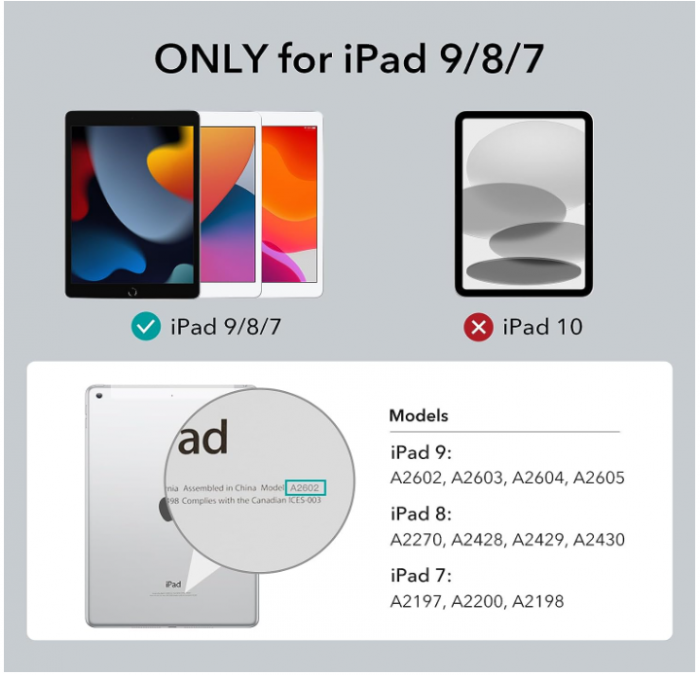 Husă ESR pentru iPad a 9-a generație (2021), negru [3]