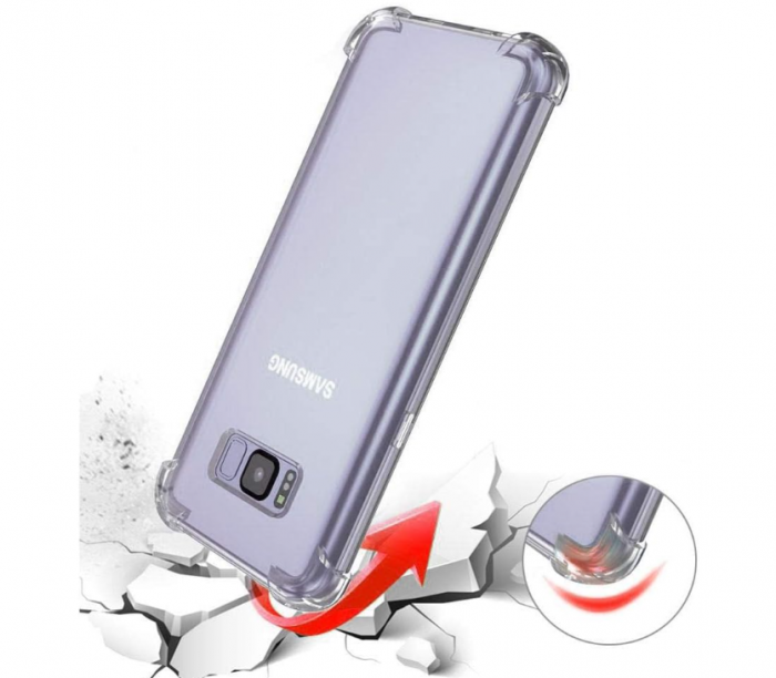 Husa Evetane pentru Samsung Galaxy S8, silicon transparent cu margini intarite [4]