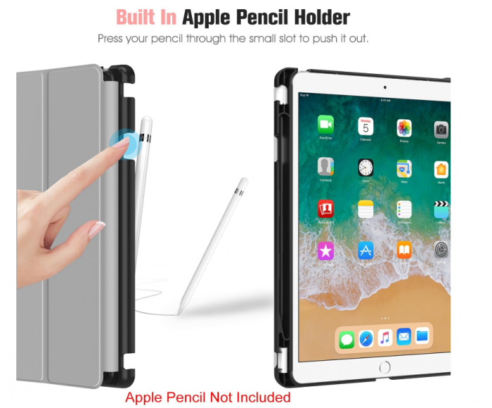 Husă FINTIE pentru iPad Air a 3-a generație (2019) / iPad Pro 10,5 inchi (2017), neagră [5]