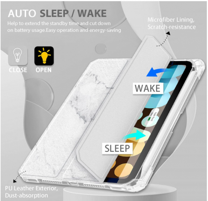 Husă Gahwa pentru iPad Mini 6 2021 de 8,3 inchi, marmură [9]