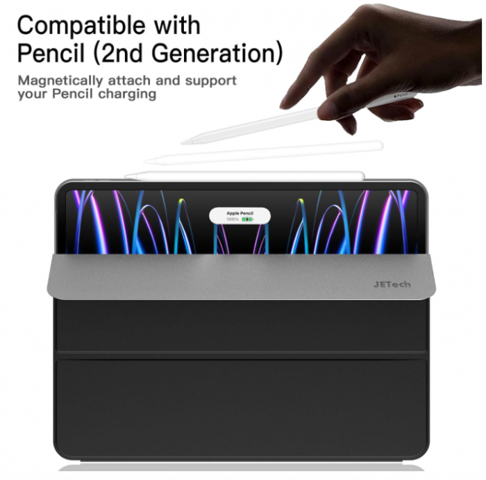 Husă JETech pentru iPad Pro 12.9 inch 2022/2021/2020/2018 (a 6-a/5-a/4-a/a treia generație) negru [5]
