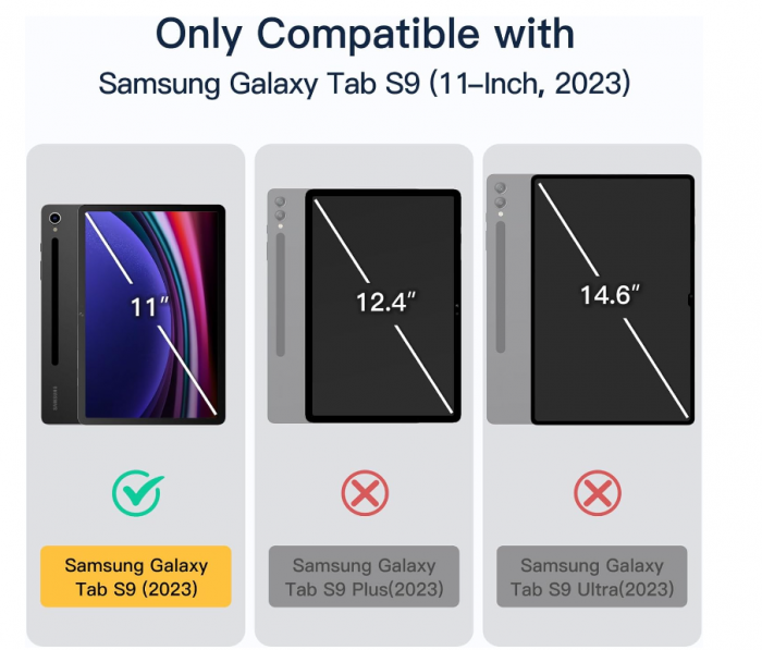 Husă JETech pentru Samsung Galaxy Tab S9 de 11 inchi cu suport pentru stilou S Pen, albastru [3]