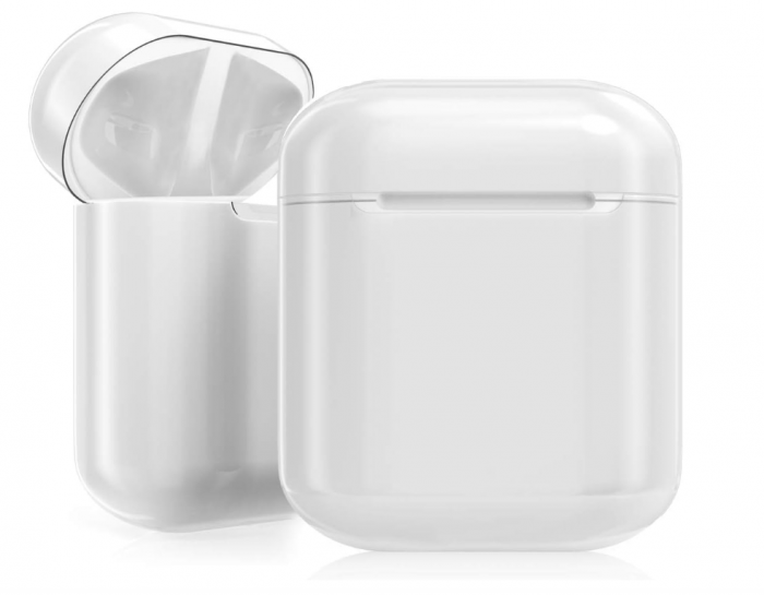 Husă kwmobile pentru casti Apple Airpods 1 și 2, Transparentă [6]