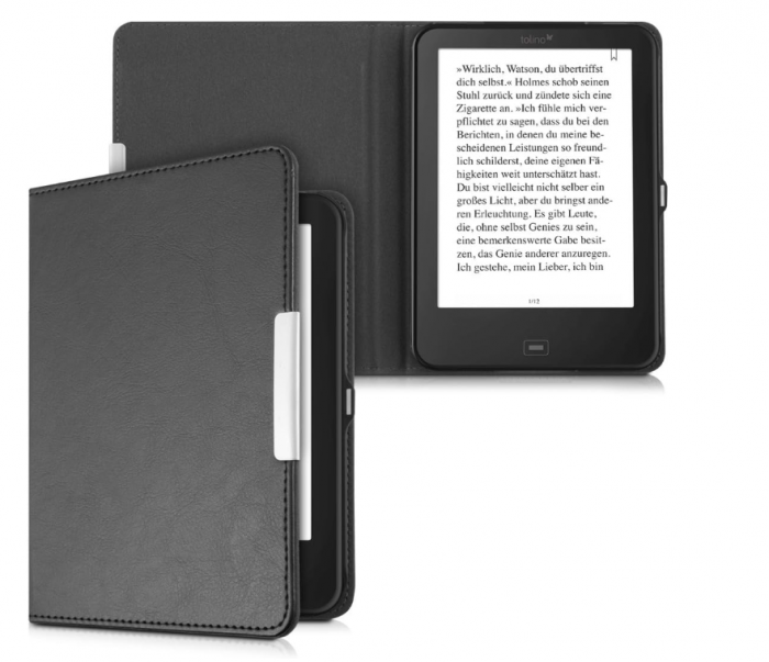 Husă kwmobile pentru Tolino Shine 2 HD din piele artificială, Negru [7]