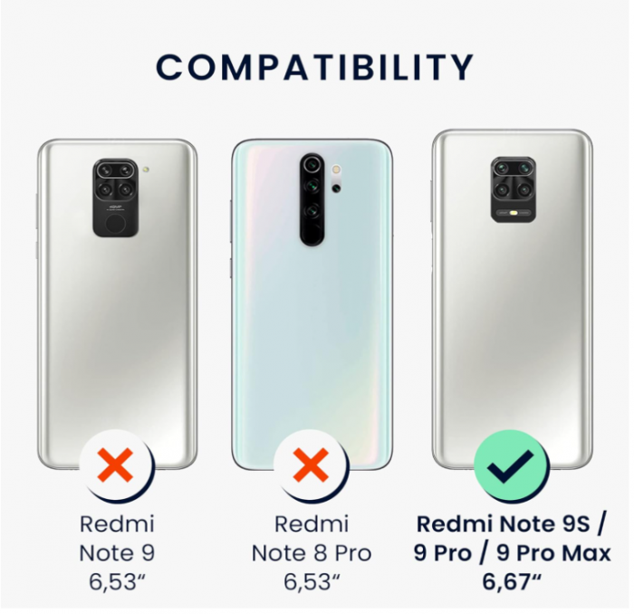 Husa Kwmobile pentru Xiaomi Redmi Note 9S/9 Pro/9 Pro Max, Roz [7]