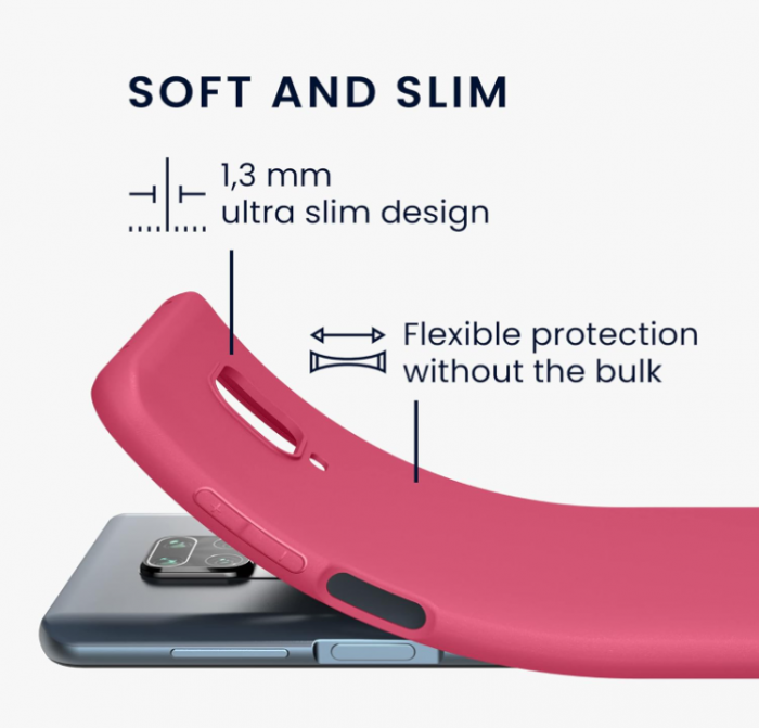 Husa Kwmobile pentru Xiaomi Redmi Note 9S/9 Pro/9 Pro Max, Roz [3]