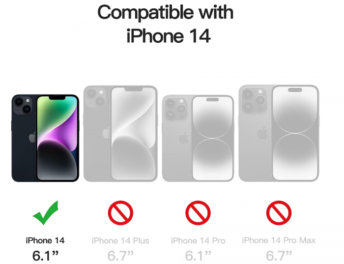 Husă mată JETech pentru iPhone 14 de 6.1 inchi, negru [3]