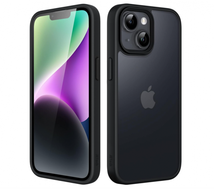 Husă mată JETech pentru iPhone 14 de 6.1 inchi, negru [1]