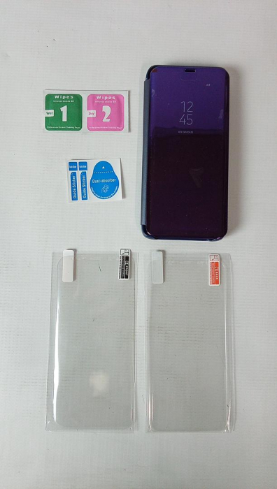 Husă MLOTECH pentru Samsung S9 Plus cu folie de protectie din sticla securizata, Violet [2]