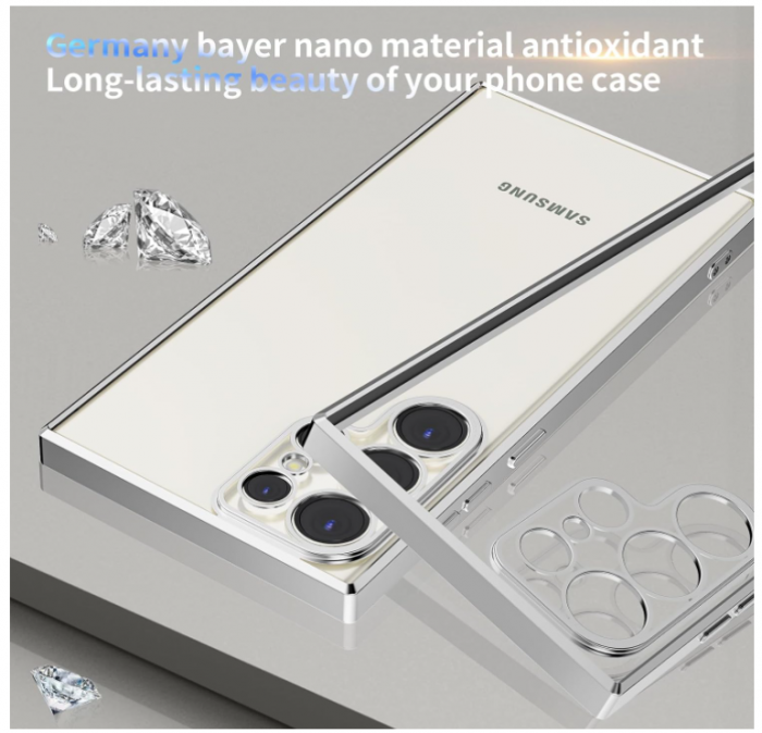 Husă Niphabe pentru Samsung Galaxy S23 Ultra, transparentă, husă din silicon moale [4]