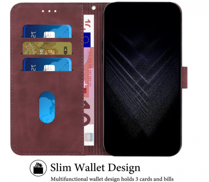 Husa OKZone pentru Samsung Galaxy S20, din piele PU, rosu [6]