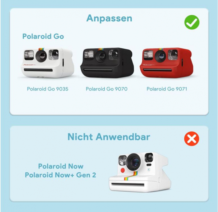 Husa pentru aparat foto instant Polaroid Go, Yinke, negru [2]