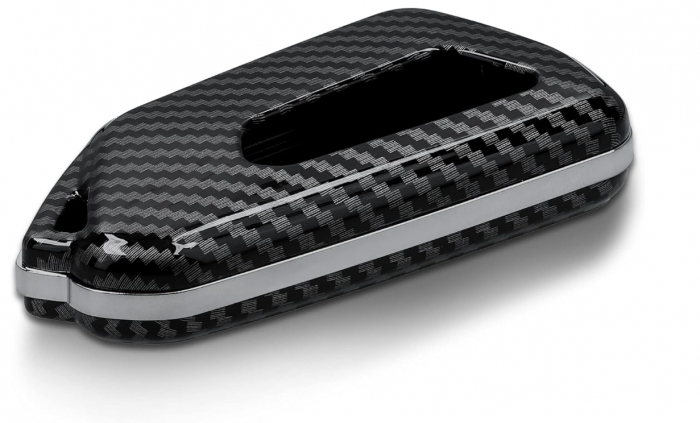 Husa pentru cheie auto Kwmobile compatibilă cu VW Golf 8, negru carbon [12]
