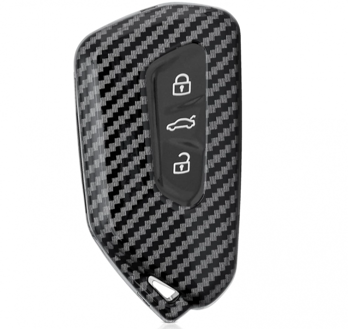 Husa pentru cheie auto Kwmobile compatibilă cu VW Golf 8, negru carbon [11]