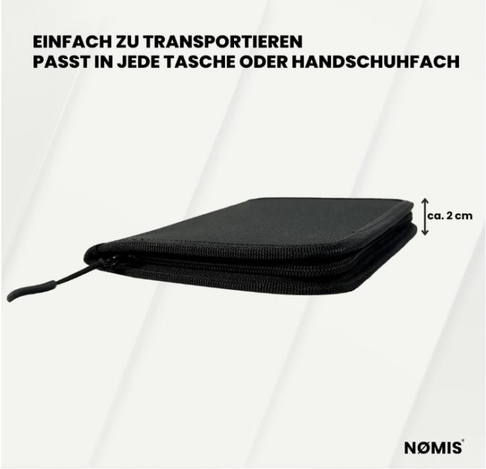 Husa pentru documente NØMIS, geanta voiaj pentru pasaport, negru [6]