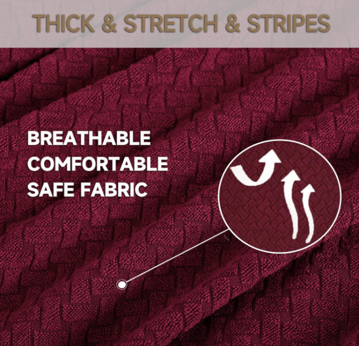 Husa pentru fotoliu Ystyle cu cotiere, visiniu [5]