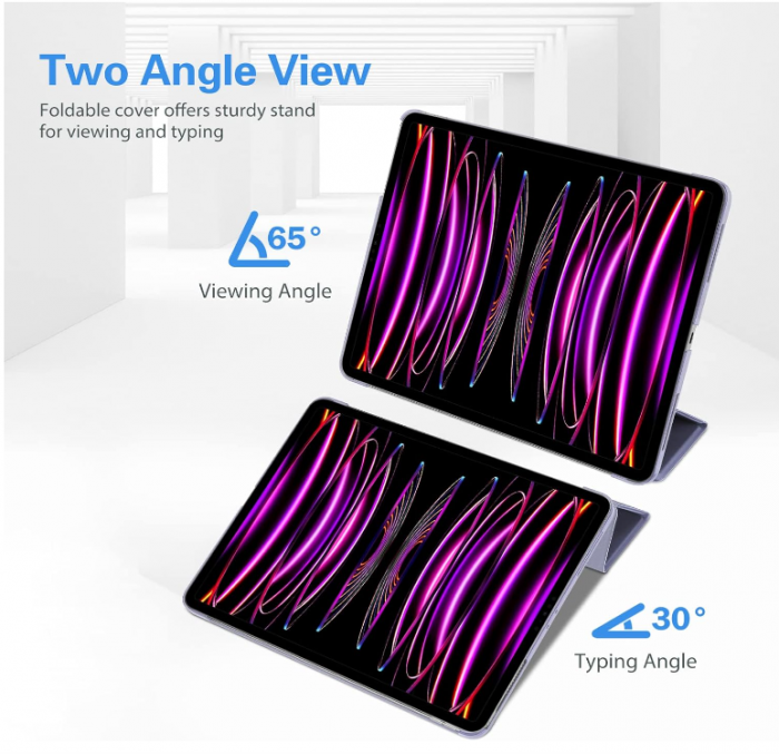 Husă pentru iPad Pro 12.9 2022/2021/2020/2018, violet deschis [5]