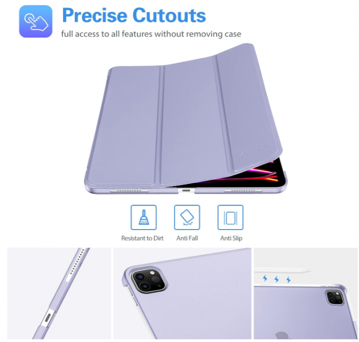 Husă pentru iPad Pro 12.9 2022/2021/2020/2018, violet deschis [6]