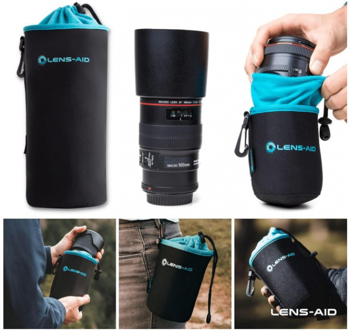 Husa pentru obieciv foto LENS-AID, neopren, XS, 8x7 cm [3]