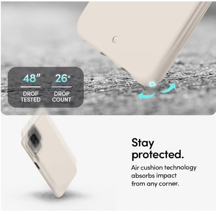 Husa pentru Samsung Galaxy A12, crem [4]