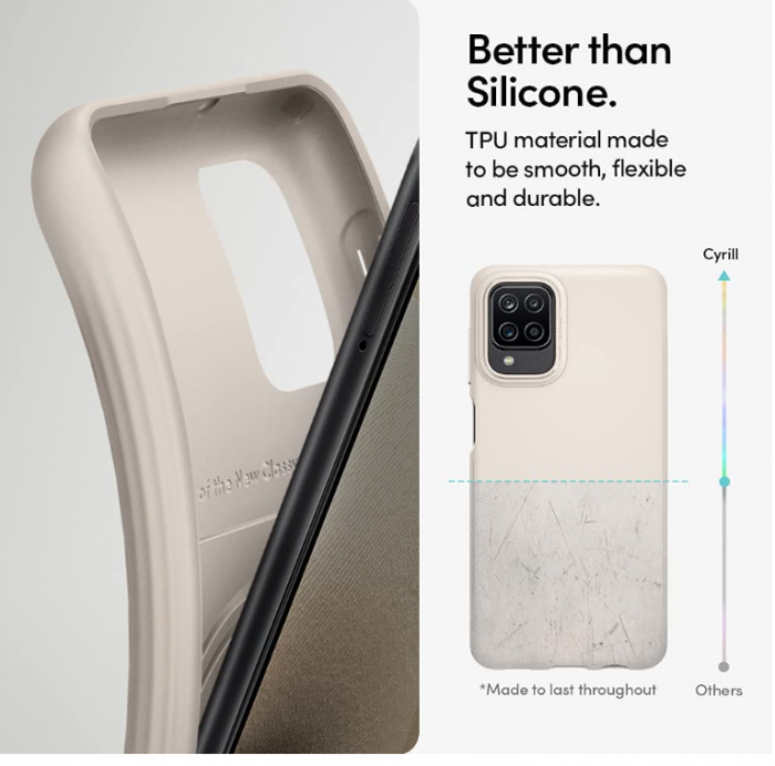 Husa pentru Samsung Galaxy A12, crem [3]