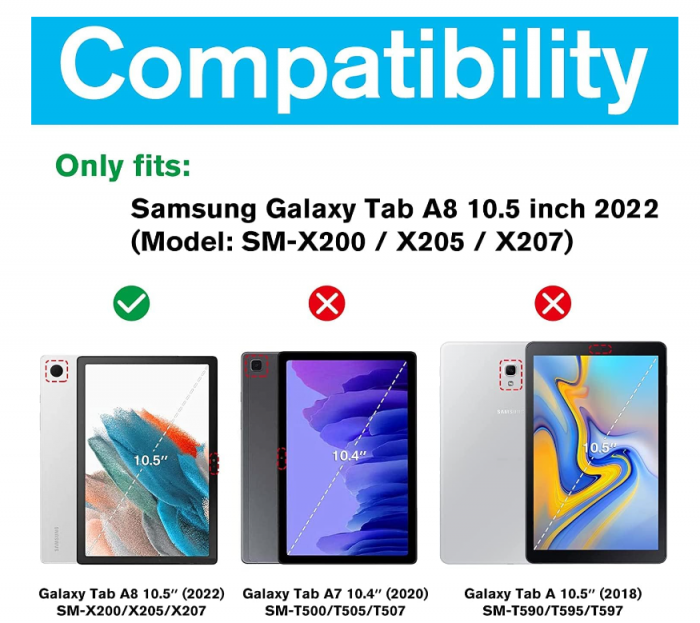 Husă ProCase pentru Galaxy Tab A8, bleumarin [3]