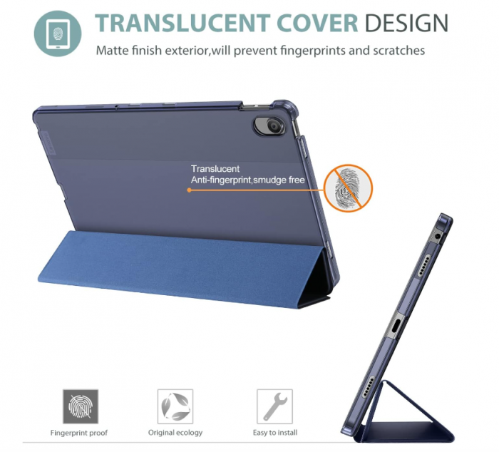 Husă ProCase pentru Lenovo Tab M10 Plus 10.6" (27 cm) 2022 a treia generație TB125/TB128, bleumarin [6]