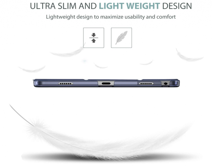 Husă ProCase pentru Lenovo Tab M10 Plus 10.6" (27 cm) 2022 a treia generație TB125/TB128, bleumarin [10]