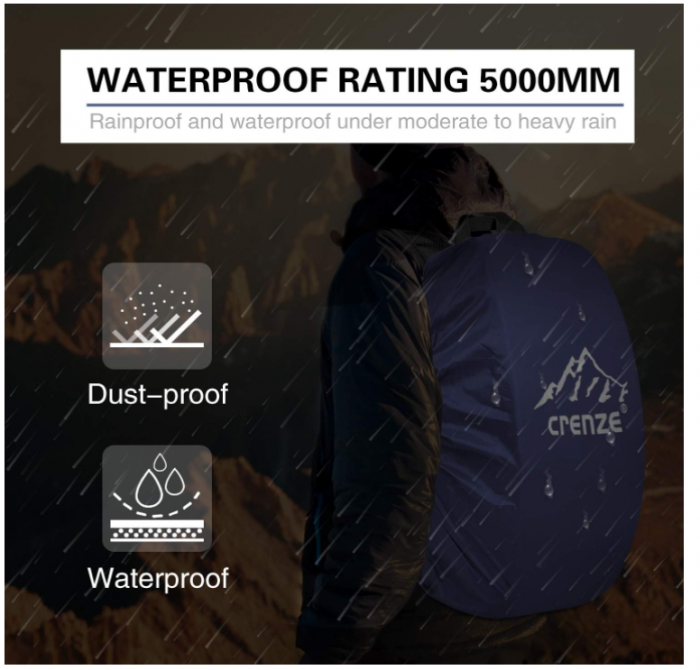 Husa reflectorizanta de ploaie pentru rucsac Crenze (30-40L) [8]