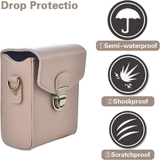 Husa retro de piele pentru camera Sony RX100, seria HX si Ricoh, bej [5]