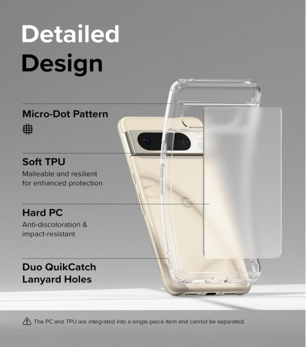Husa Ringke Fusion pentru Google Pixel 8 Pro, mat transparent [8]
