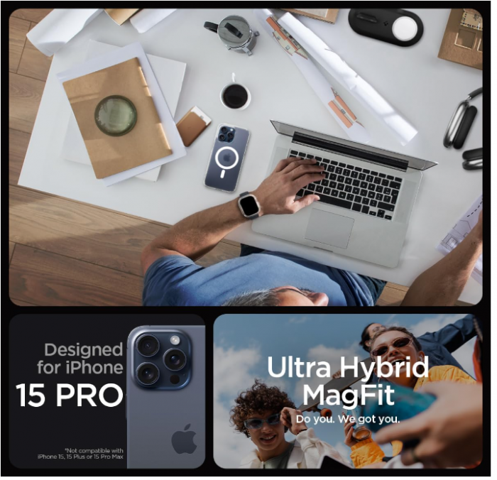 Husa Spigen Magnetic Ultra Hybrid MagFit pentru iPhone 15 Pro (2023), Bleumarin [5]