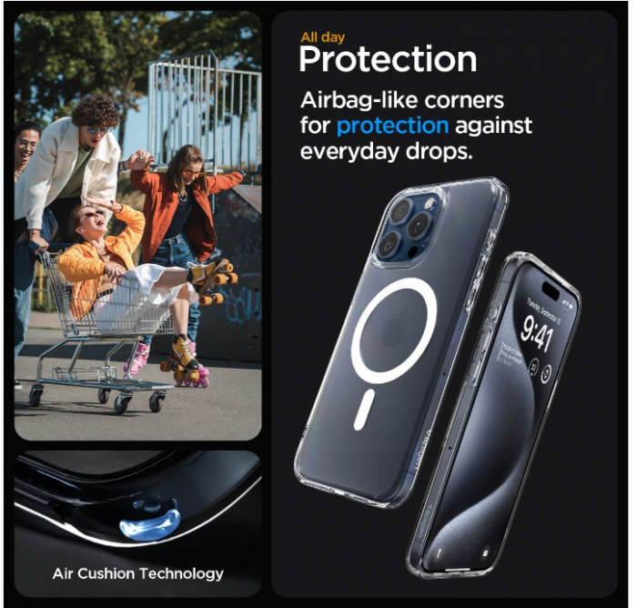 Husa Spigen Magnetic Ultra Hybrid MagFit pentru iPhone 15 Pro (2023), Bleumarin [7]