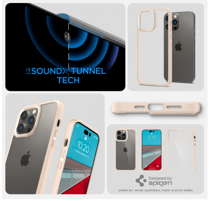 Husă Spigen Ultra Hybrid pentru iPhone 14 Pro Max, Bej [8]