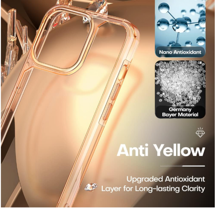 Husa TAURI pentru iPhone 13 Pro Max, cu 2 folii protectie pentru cameră, auriu roz [7]