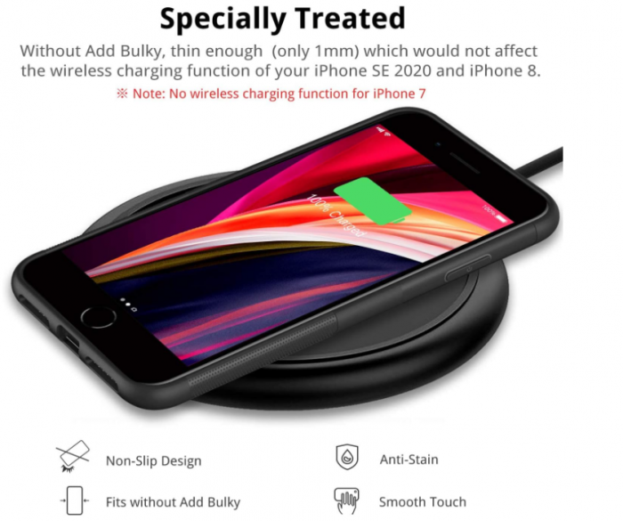 Husă UNBREAKcable pentru iPhone 8, iPhone 7, iPhone SE 2020, Negru Mat [7]