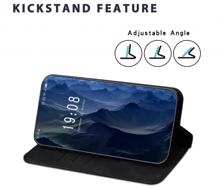 Husă ZONNAVI pentru Oppo Find X5 5G, din piele PU, negru [8]