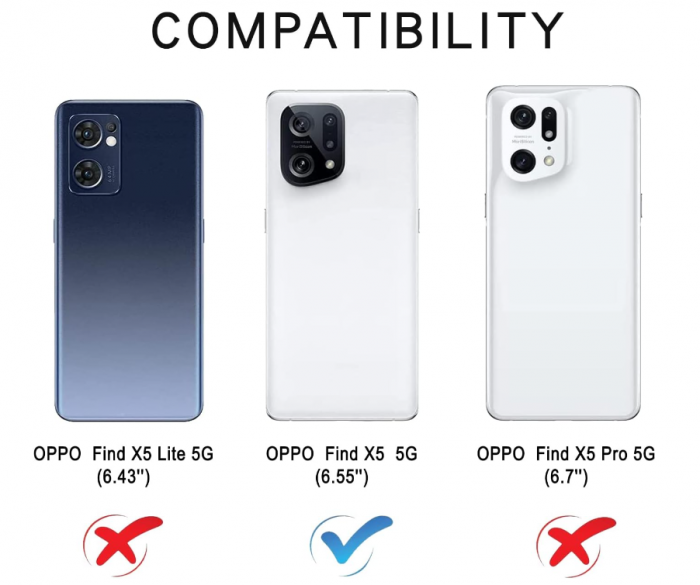 Husă ZONNAVI pentru Oppo Find X5 5G, din piele PU, negru [4]