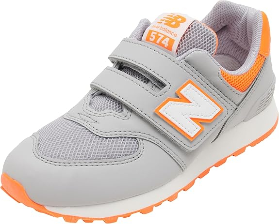 Încălțăminte sport pentru copii New Balance 574, gri/portocaliu, marime 28.5 [1]