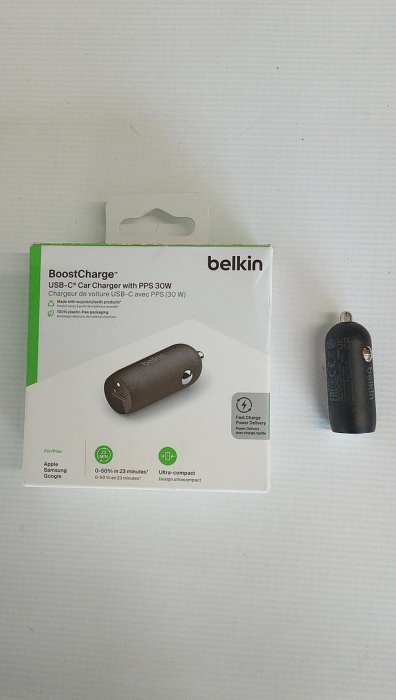 Încărcător auto Belkin 30W, Fast Charger, port USB-C, compatibilitate universală, negru [2]