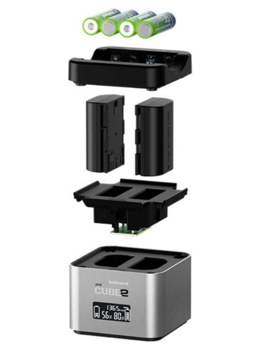 Incarcator dublu Hahnel ProCube 2 pentru Canon LP-E6/E8/E17 + AA si USB 2.4A [8]