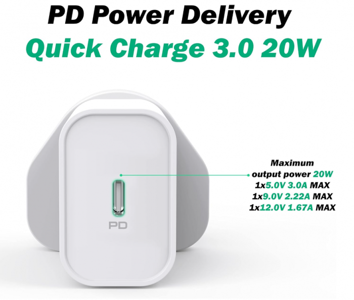 Încărcător Magix USB Type-C PD 3.0 20W 3A, priză UK [8]