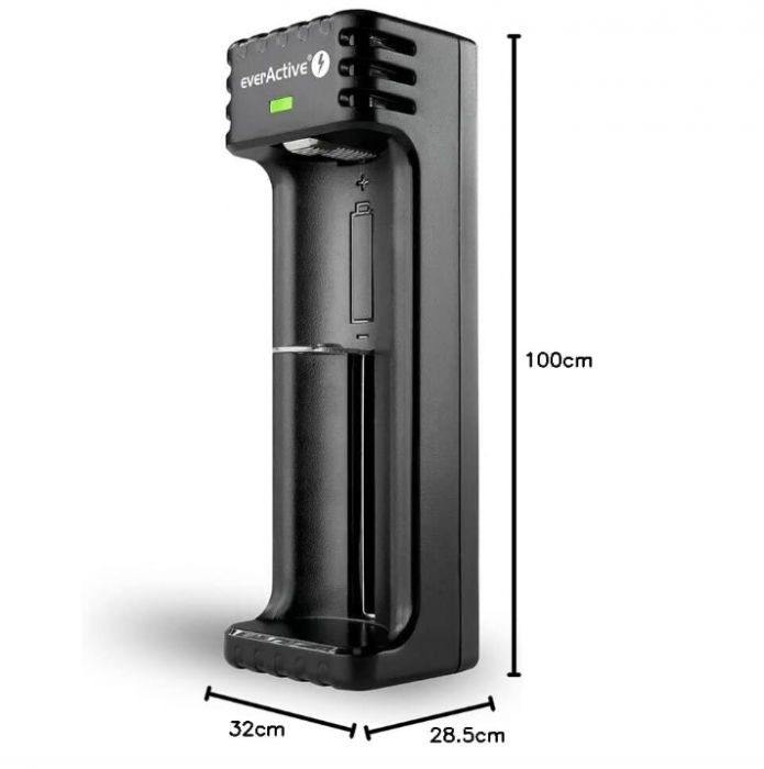 Încărcător pentru baterii everActive LC-100 Micro USB pentru 1 x acumulator, LC-100, negru [9]