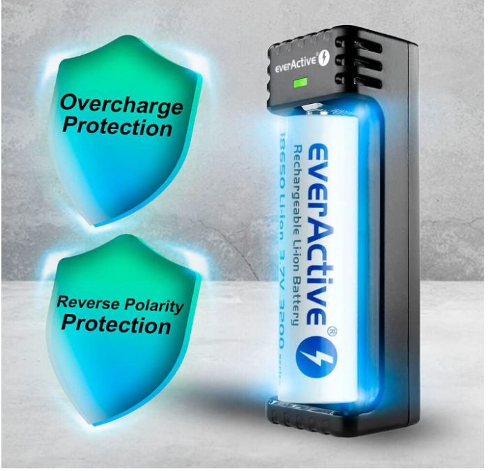 Încărcător pentru baterii everActive LC-100 Micro USB pentru 1 x acumulator, LC-100, negru [4]