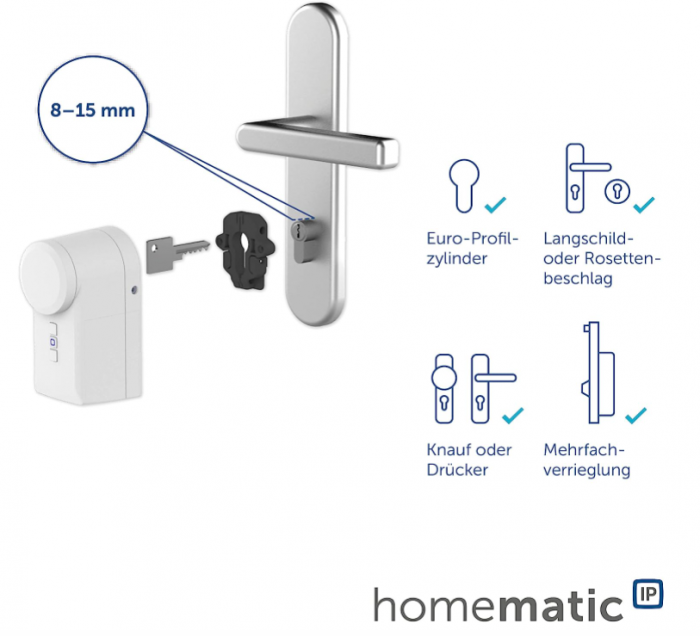 Incuietoare electronică inteligenta ușa Homematic IP Smart Home, prin aplicație,154952A0 [8]