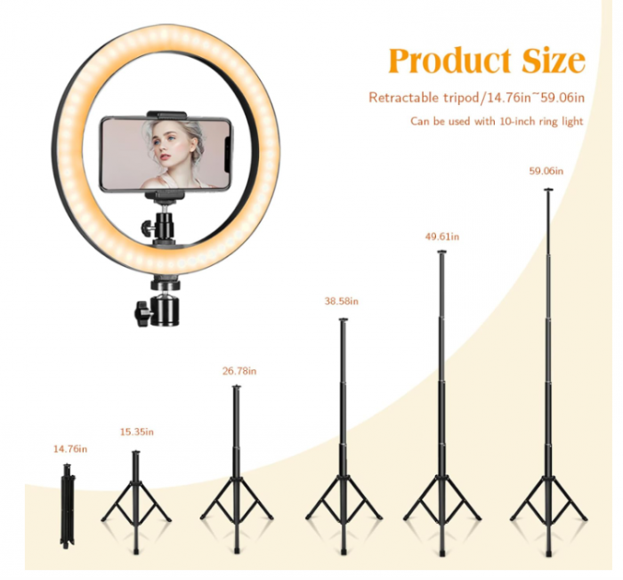 Inel de lumina cu Suport telefon, selfie ring light [5]