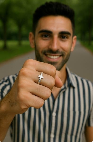 Inel rozariu Sebaoth din Argint Sterling 925, marime 59 [6]